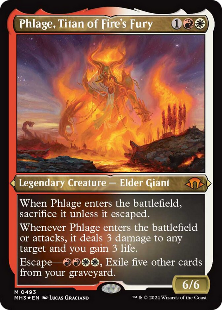 Phlage, Titan of Fire's Fury (Foil Etched) [Modern Horizons 3]