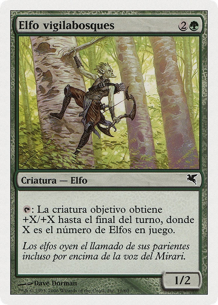 Image for Timberwatch Elf (Spanish) - "Elfo vigilabosques" (B19) (B19) - Magic: The Gathering