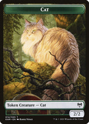 Dwarf Berserker // Cat Double-Sided Token [Kaldheim Tokens]