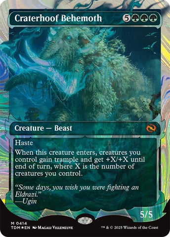 Craterhoof Behemoth (Showcase Halo Foil) (Japanese) [Tarkir: Dragonstorm]