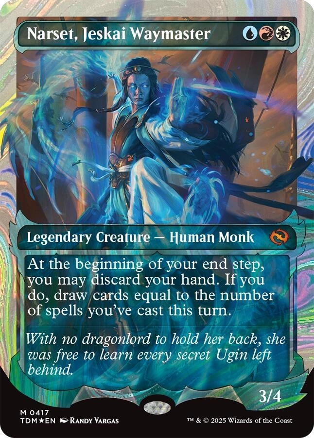 Narset, Jeskai Waymaster (Showcase Halo Foil) (Japanese) [Tarkir: Dragonstorm]