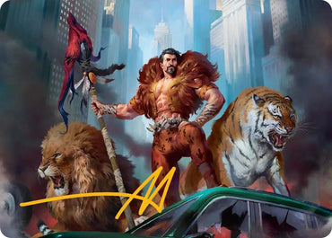 Image for Kraven, Proud Predator Art Card (Gold-Stamped Signature) (28) - Magic: The Gathering