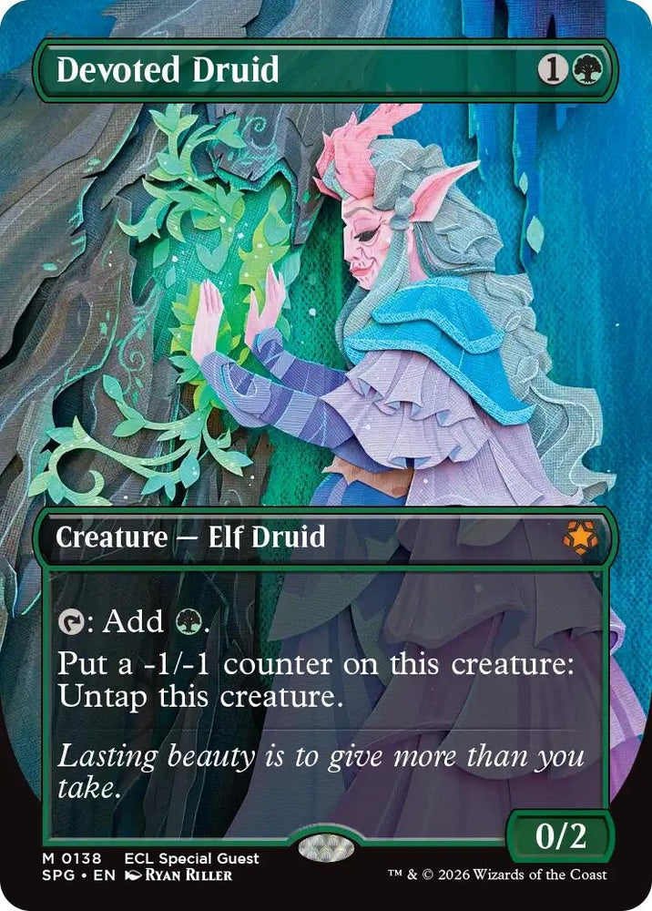 Devoted Druid (Borderless) [Lorwyn Eclipsed Special Guests]