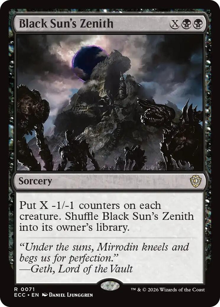 Black Sun's Zenith [Lorwyn Eclipsed Commander]