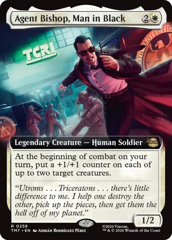 Image for Agent Bishop, Man in Black (Extended Art) (258) (TMT) - Magic: The Gathering