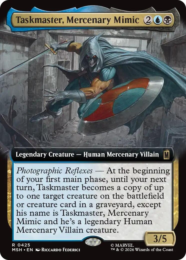 Image for Taskmaster, Mercenary Mimic (Extended Art) (425) (MSH) - Magic: The Gathering