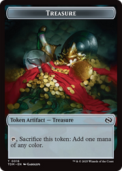 Treasure // Zombie Druid Double-Sided Token [Tarkir: Dragonstorm Tokens]