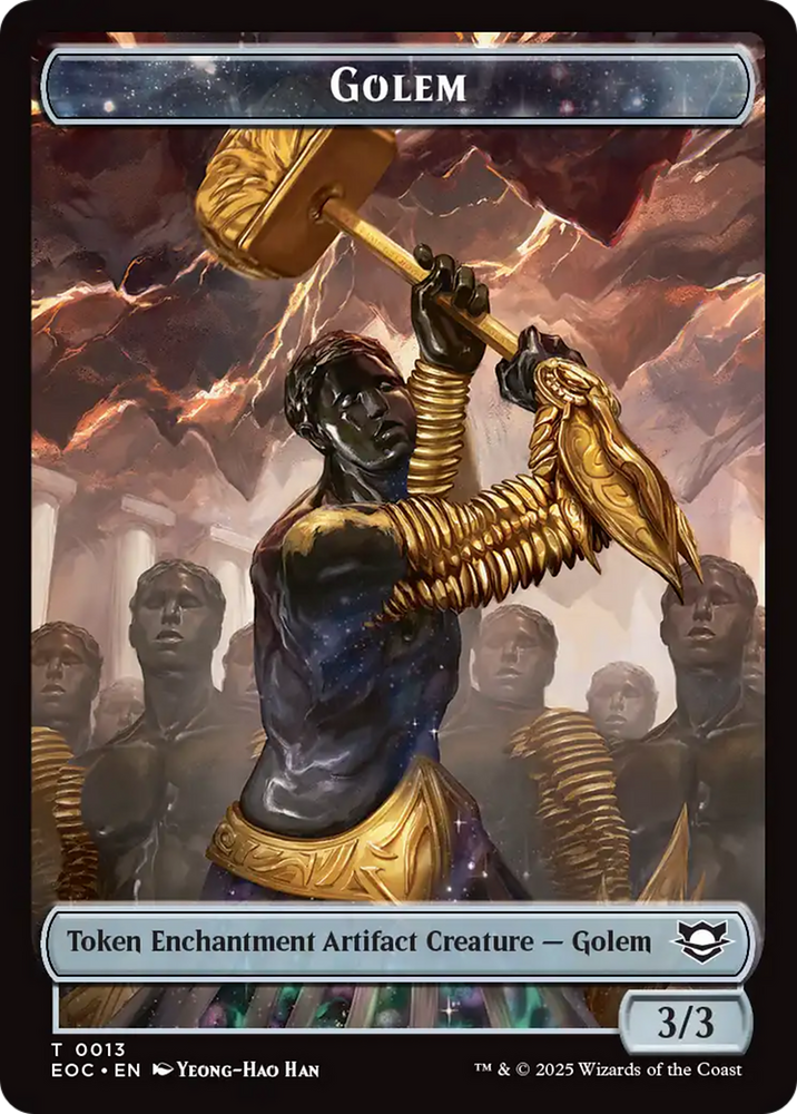 Shapeshifter // Golem (0013) Double-Sided Token [Edge of Eternities Commander Tokens]