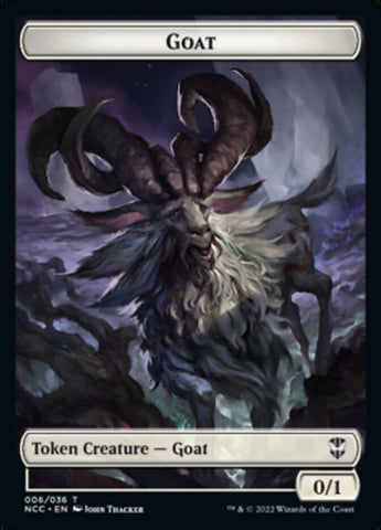 Zombie // Goat Double-sided Token [Streets of New Capenna Commander Tokens]