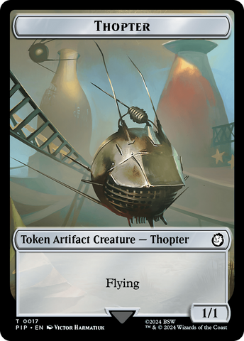 Food (0012) // Thopter Double-Sided Token [Fallout Tokens]