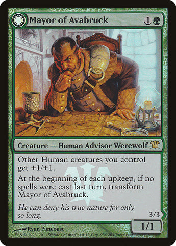 Mayor of Avabruck // Howlpack Alpha (Prerelease) [Innistrad Prerelease Promos]