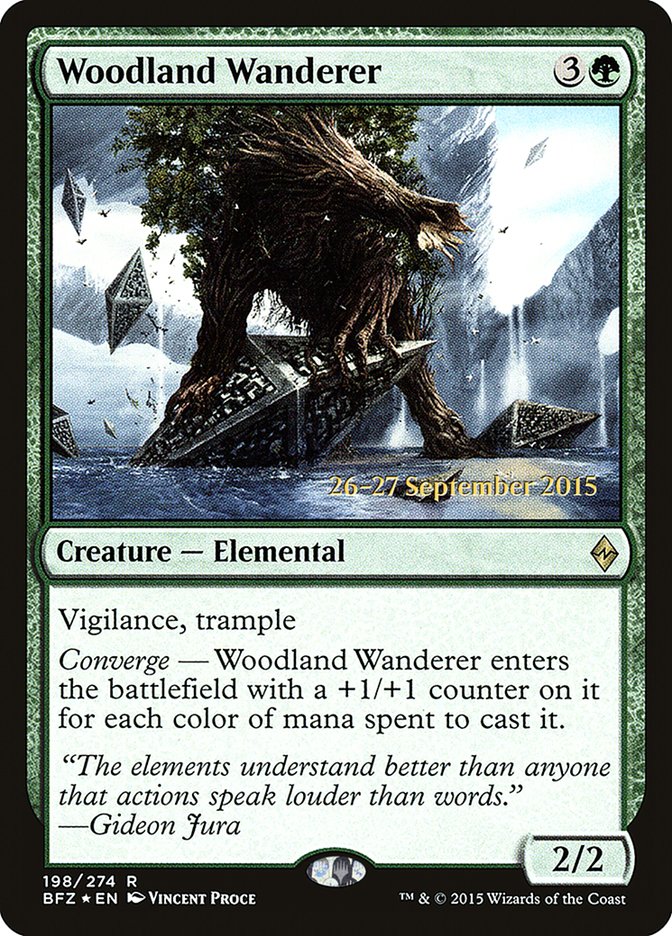 Woodland Wanderer  (Prerelease) [Battle for Zendikar Prerelease Promos]