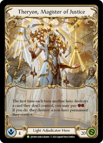 Theryon, Magister of Justice [JDG008] (Promo)  Rainbow Foil