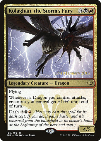 Kolaghan, the Storm's Fury  (Prerelease) [Fate Reforged Prerelease Promos]
