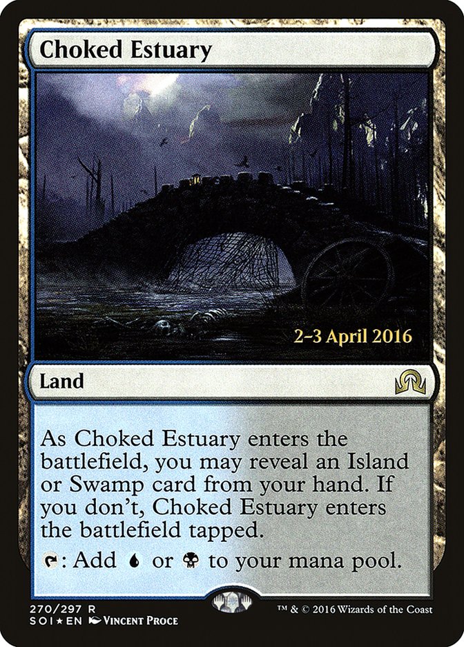 Choked Estuary (Prerelease) [Shadows over Innistrad Prerelease Promos]