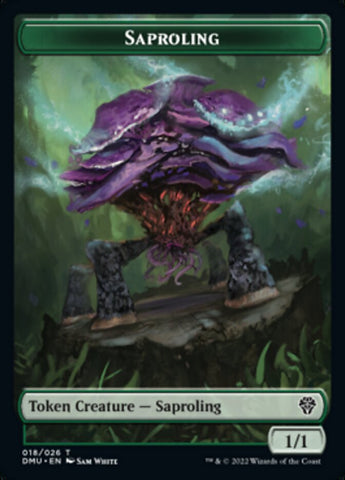 Saproling // Elemental Double-sided Token [Dominaria United Tokens]