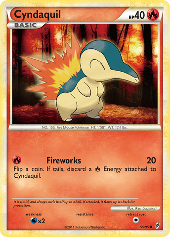 Cyndaquil (55/95) [HeartGold & SoulSilver: Call of Legends]