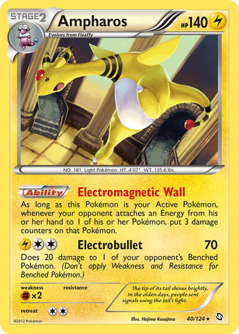 Ampharos (40/124) (Cosmos Holo) (Blister Exclusive) [Black & White: Dragons Exalted]