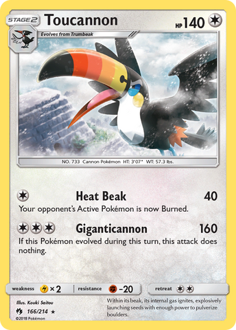 Toucannon (166/214) [Sun & Moon: Lost Thunder]