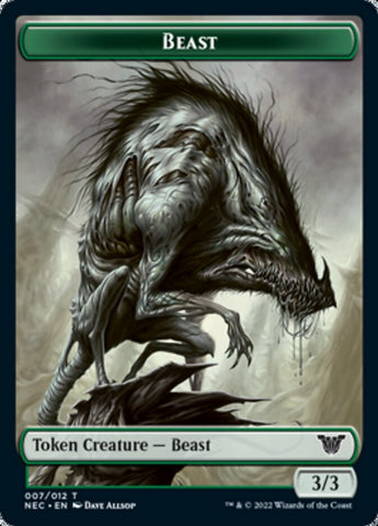 Beast // Treasure Double-sided Token [Kamigawa: Neon Dynasty Commander Tokens]