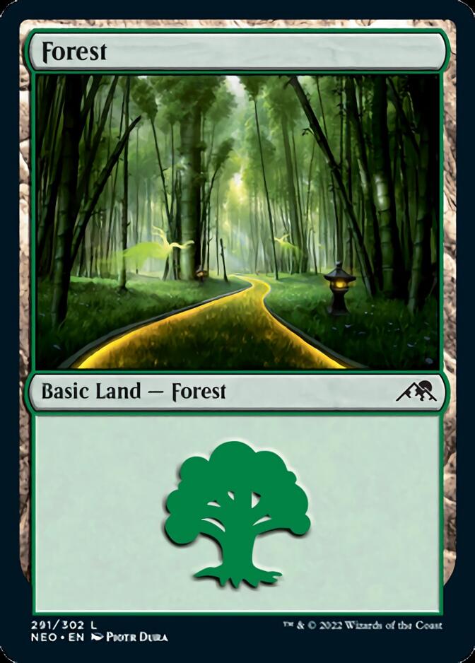Forest (291) [Kamigawa: Neon Dynasty]
