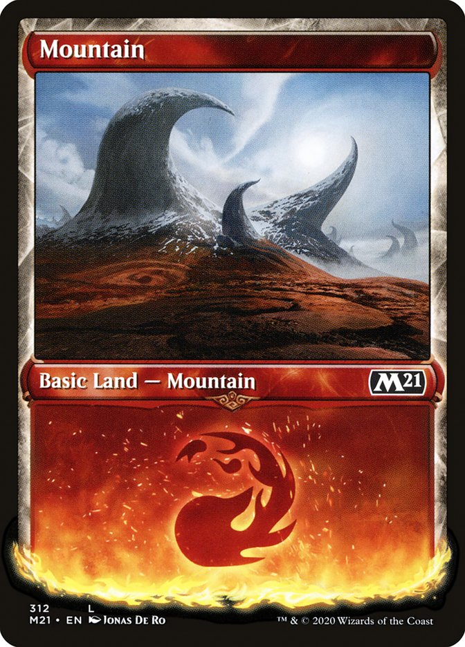 Mountain (#312) (Showcase) [Core Set 2021]