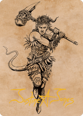 Karlach, Fury of Avernus Art Card (54) (Gold-Stamped Signature) [Commander Legends: Battle for Baldur's Gate Art Series]