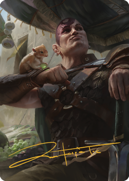 Minsc & Boo, Timeless Heroes Art Card (38) (Gold-Stamped Signature) [Commander Legends: Battle for Baldur's Gate Art Series]