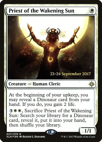 Priest of the Wakening Sun  (Prerelease) [Ixalan Prerelease Promos]