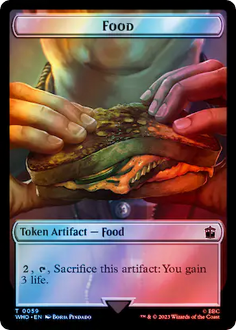 Fish // Food (0059) Double-Sided Token (Surge Foil) [Doctor Who Tokens]