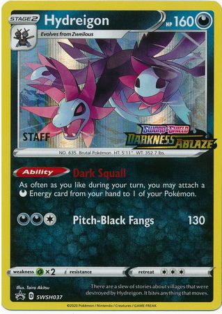 Hydreigon (SWSH037) (Staff Prerelease Promo) [Sword & Shield: Black Star Promos]