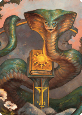 Guardian Naga Art Card (Gold-Stamped Signature) [Commander Legends: Battle for Baldur's Gate Art Series]