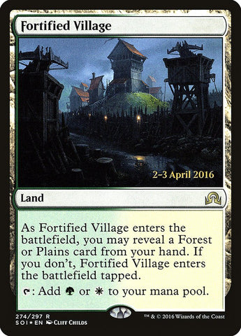 Fortified Village (Prerelease) [Shadows over Innistrad Prerelease Promos]