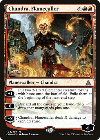Chandra, Flamecaller (Prerelease) [Oath of the Gatewatch Prerelease Promos]