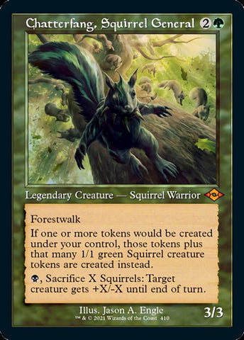 Chatterfang, Squirrel General (Retro Foil Etched) [Modern Horizons 2]