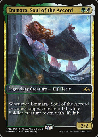 Emmara, Soul of the Accord (Store Championship) [Guilds of Ravnica Promos]