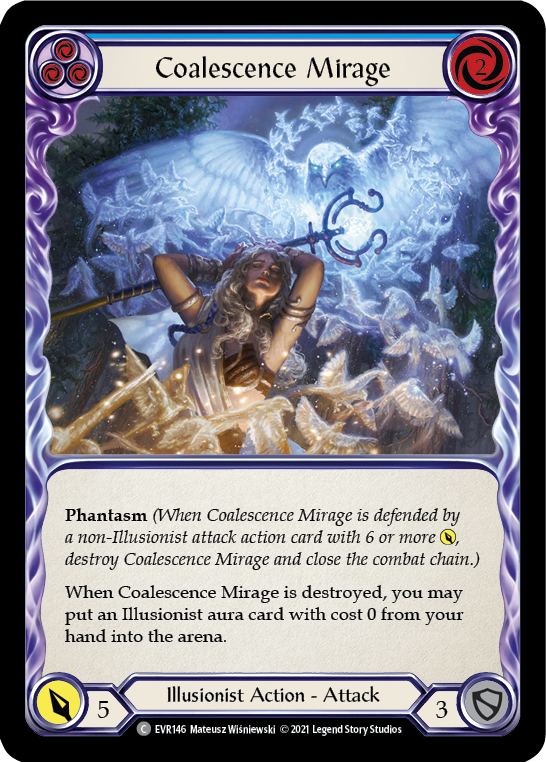 Coalescence Mirage (Blue) [EVR146] 1st Edition Rainbow Foil