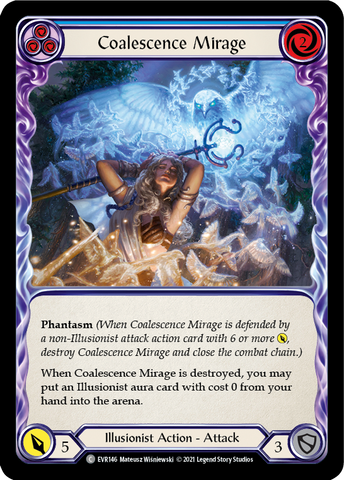 Coalescence Mirage (Blue) [EVR146] 1st Edition Rainbow Foil