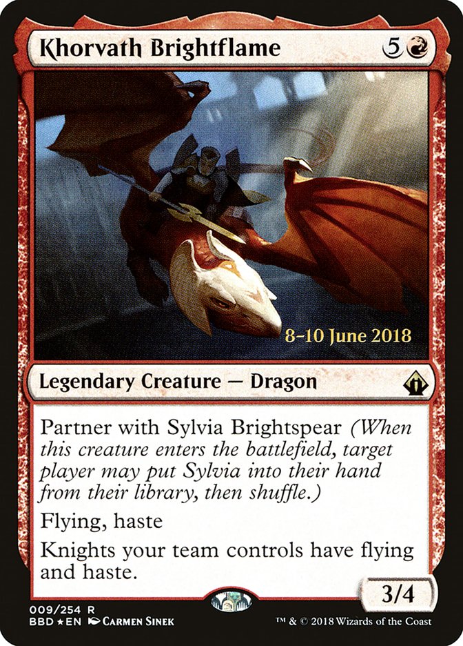 Khorvath Brightflame  (Prerelease) [Battlebond Prerelease Promos]