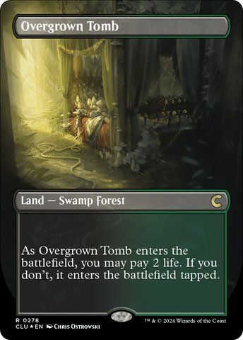 Overgrown Tomb (Borderless) [Ravnica: Clue Edition]