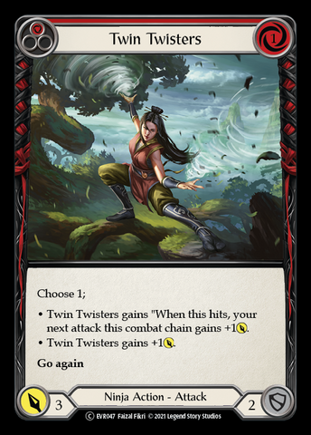 Twin Twisters (Red) [EVR047] 1st Edition Rainbow Foil